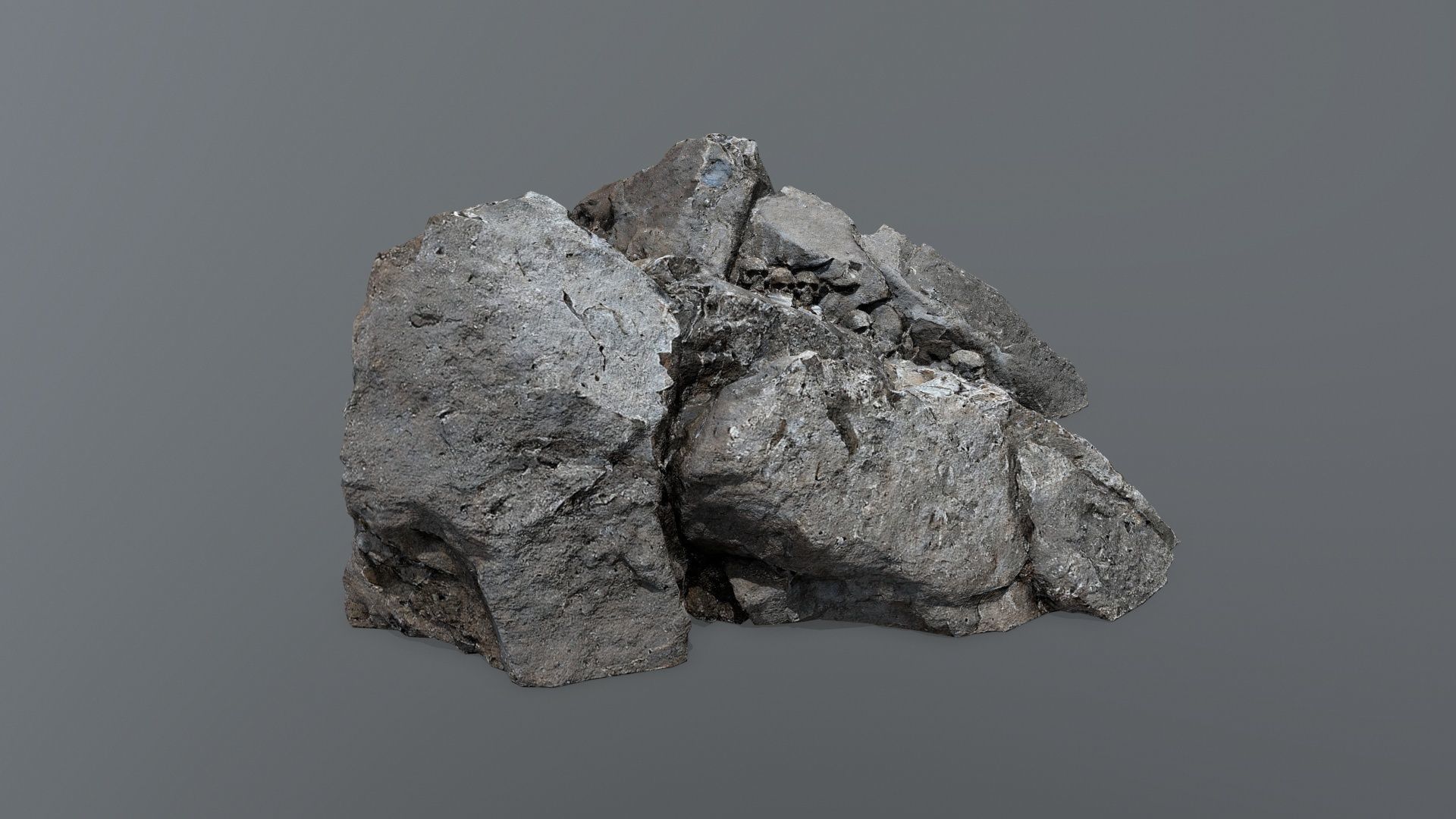 Ruin Stairs Low-poly 3D model_4