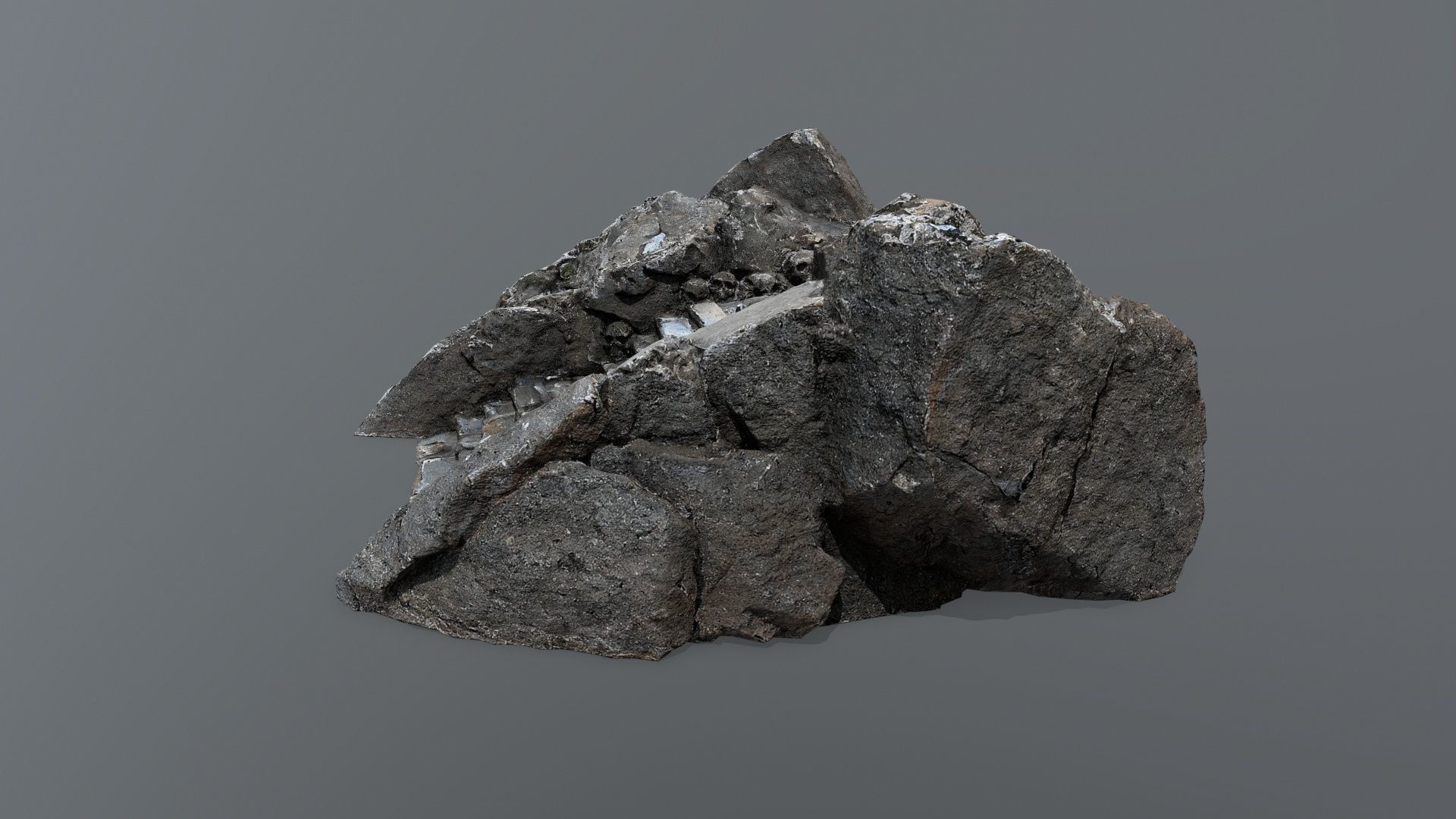 Ruin Stairs Low-poly 3D model_8