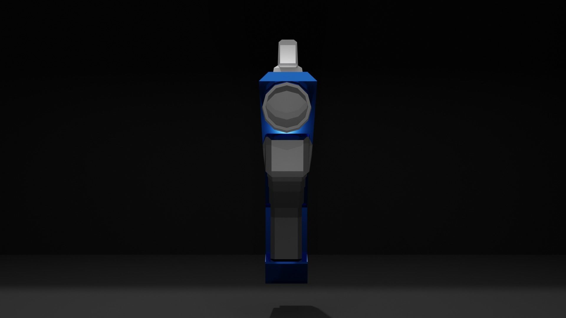 Pistol Low-poly 3D model_3