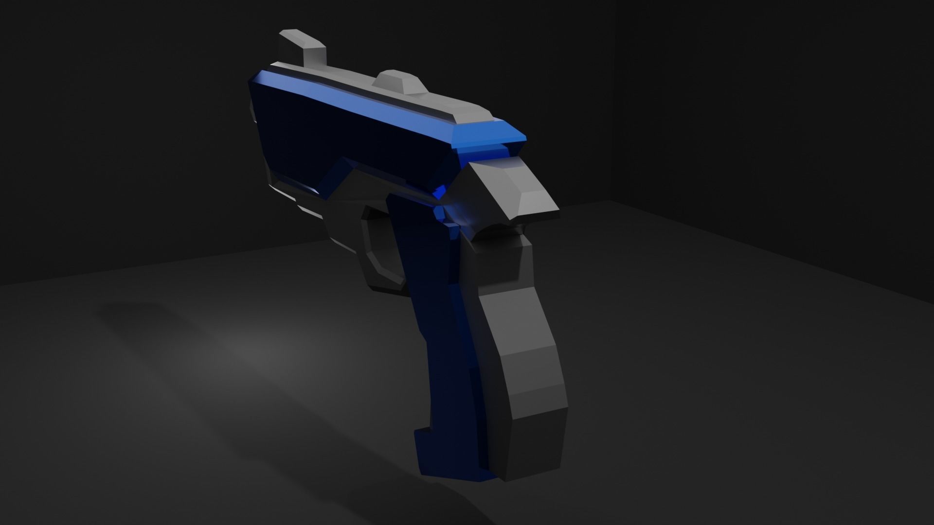 Pistol Low-poly 3D model_6