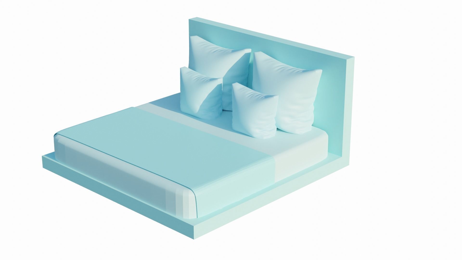 BED FOR INTERIOR 3D model_1