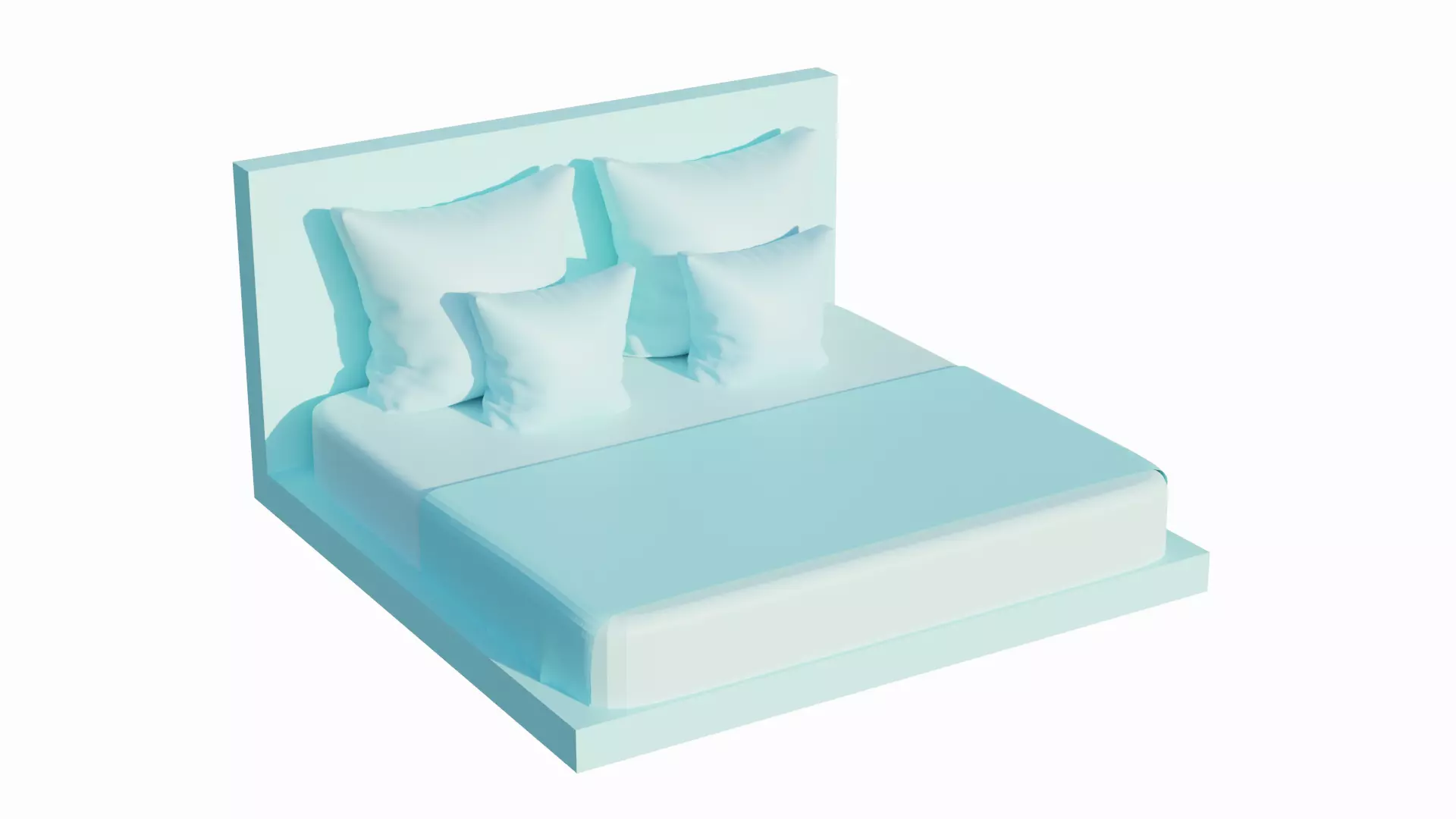 BED FOR INTERIOR 3D model_0