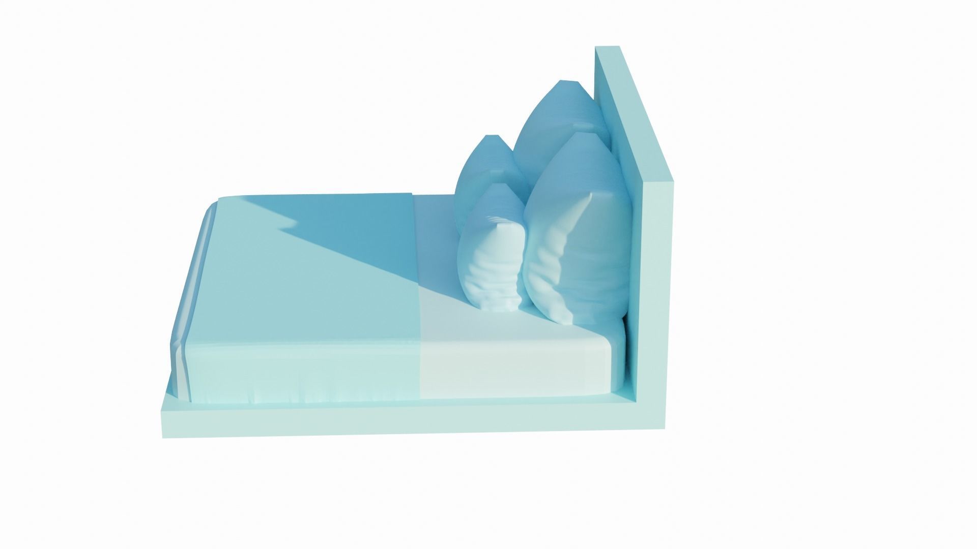 BED FOR INTERIOR 3D model_2