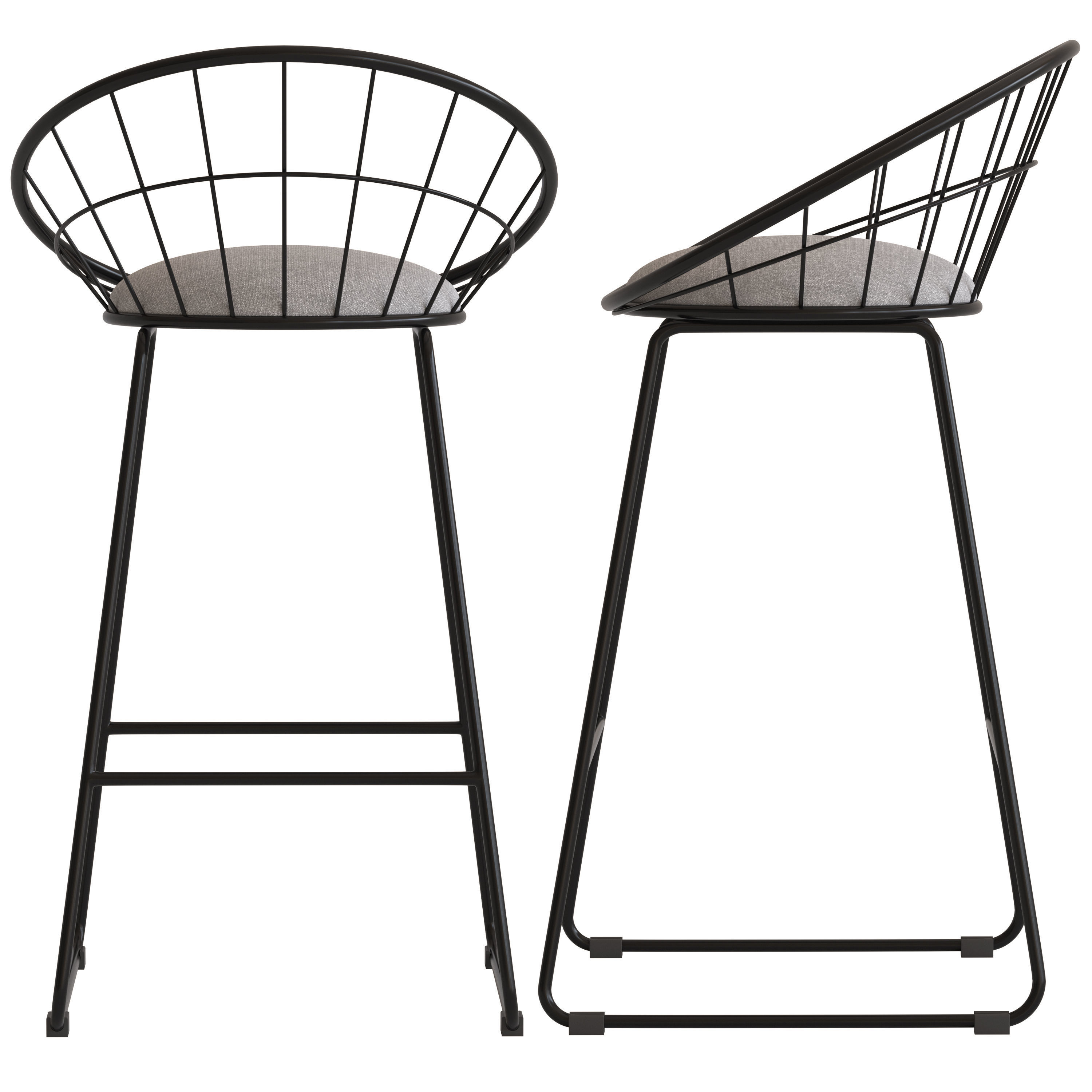 Dwell Home Black Nord Barstool 3D model_1