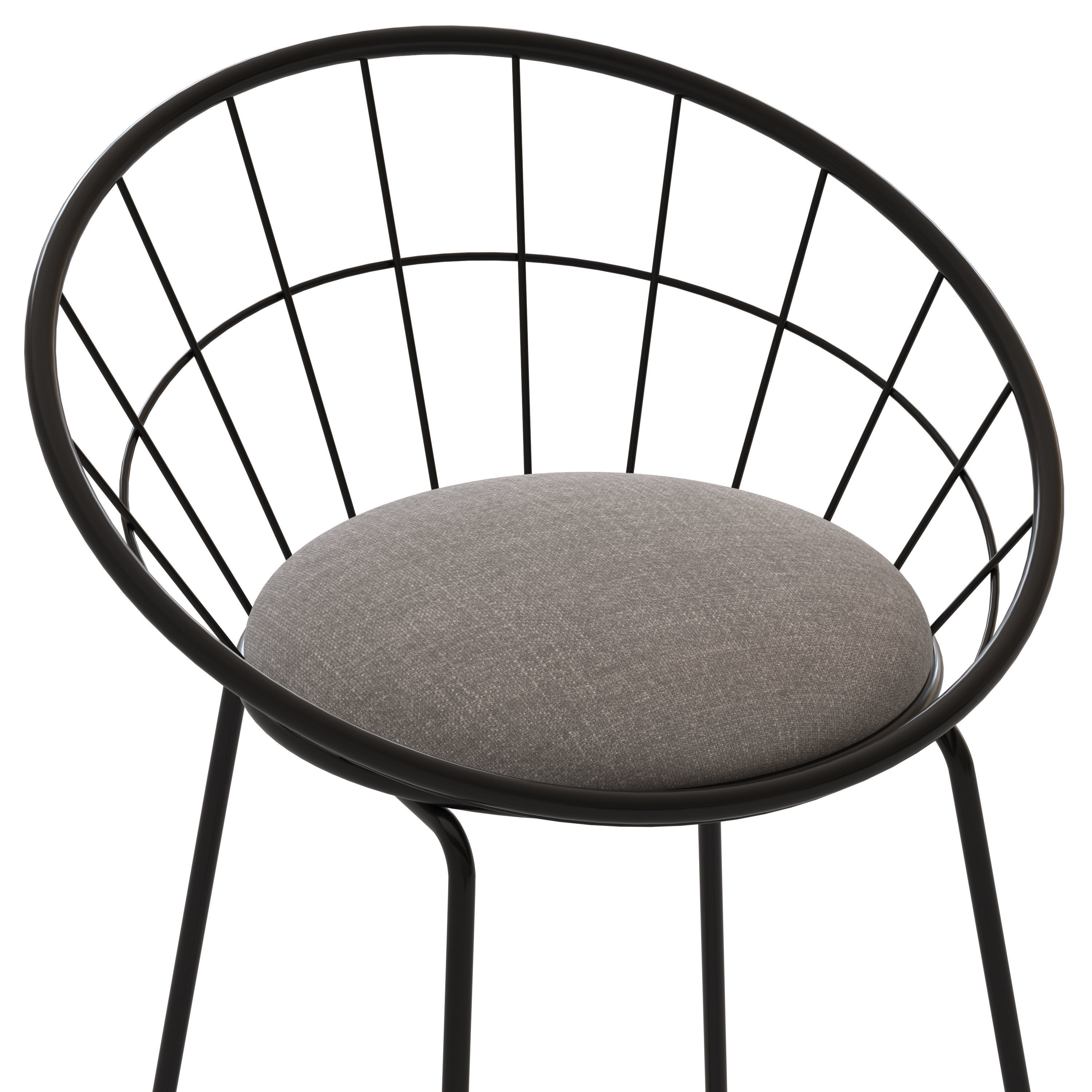 Dwell Home Black Nord Barstool 3D model_2
