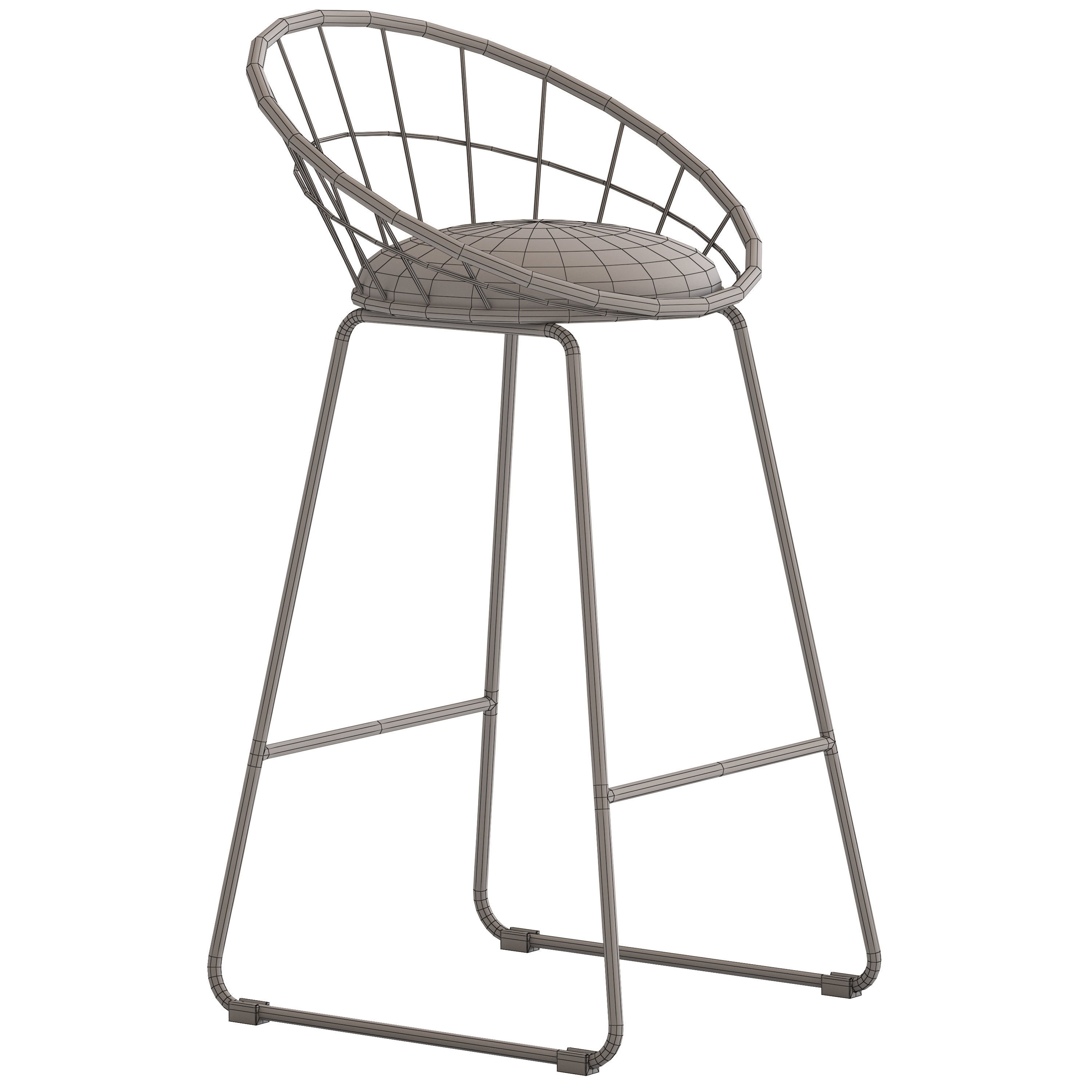 Dwell Home Black Nord Barstool 3D model_4
