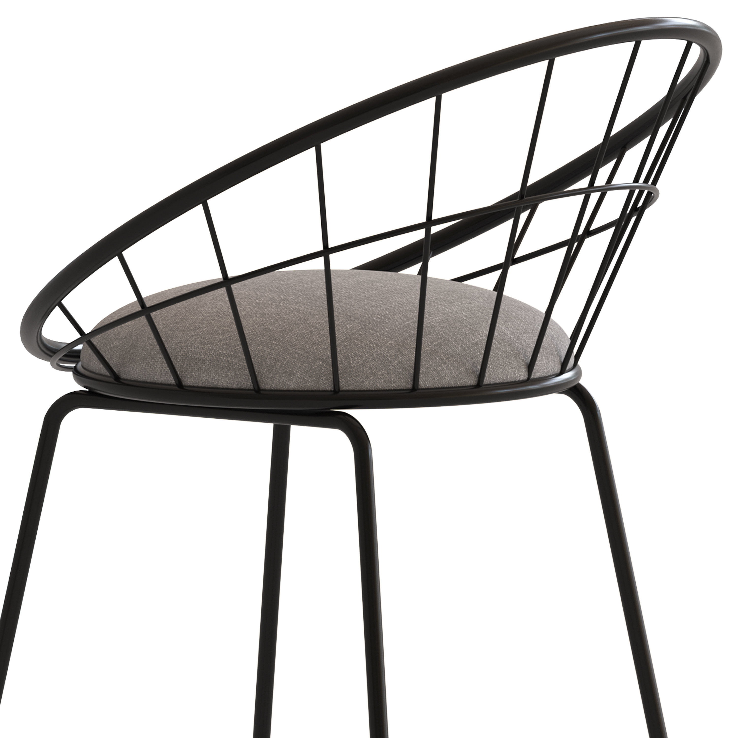Dwell Home Black Nord Barstool 3D model_3