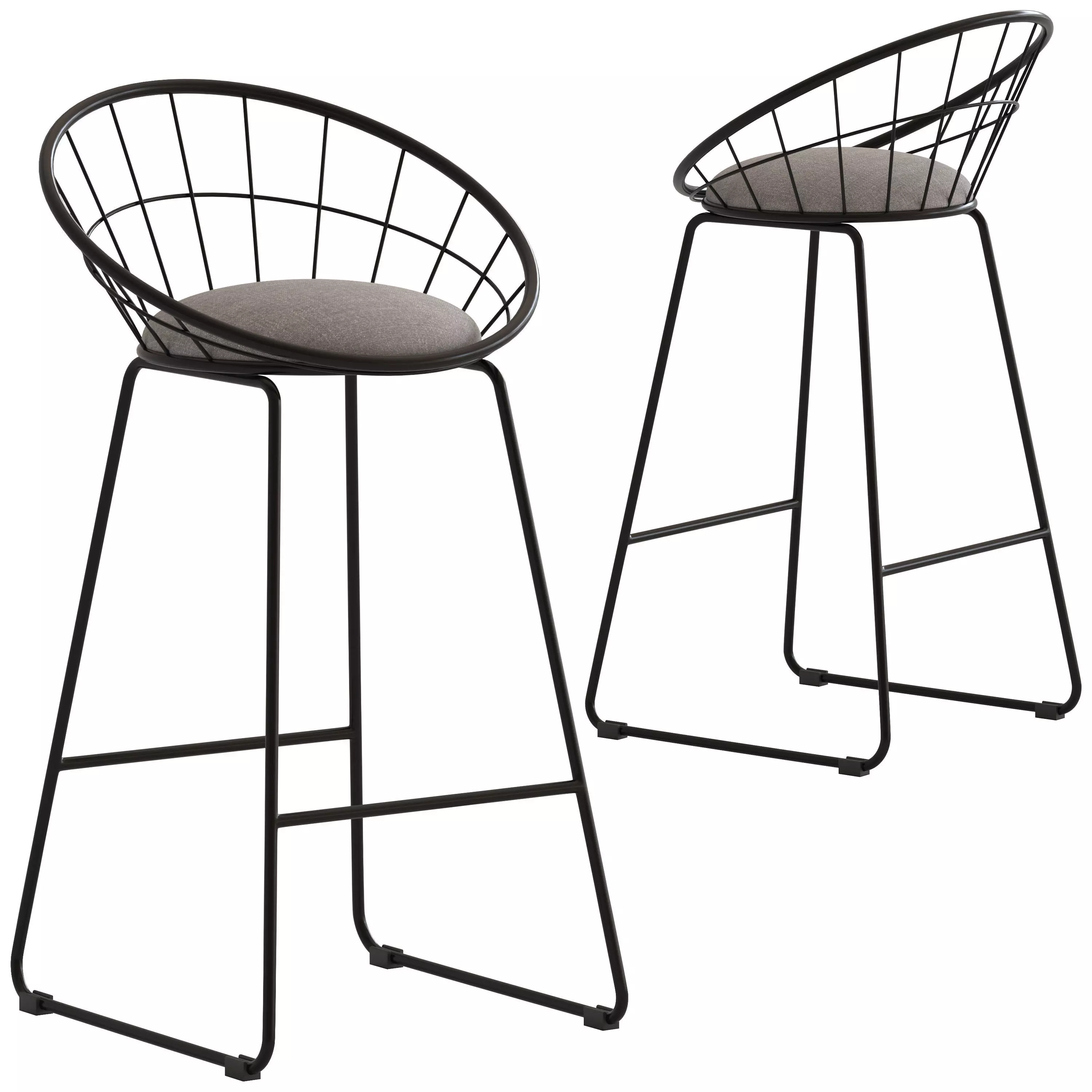 Dwell Home Black Nord Barstool 3D model_0