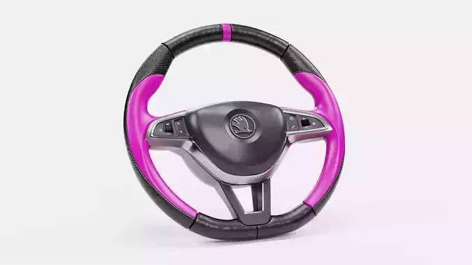 Pink Cover Steering Wheel