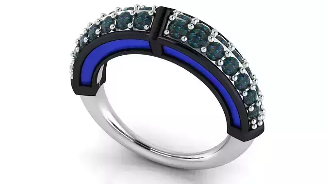 ring diamond with enamll