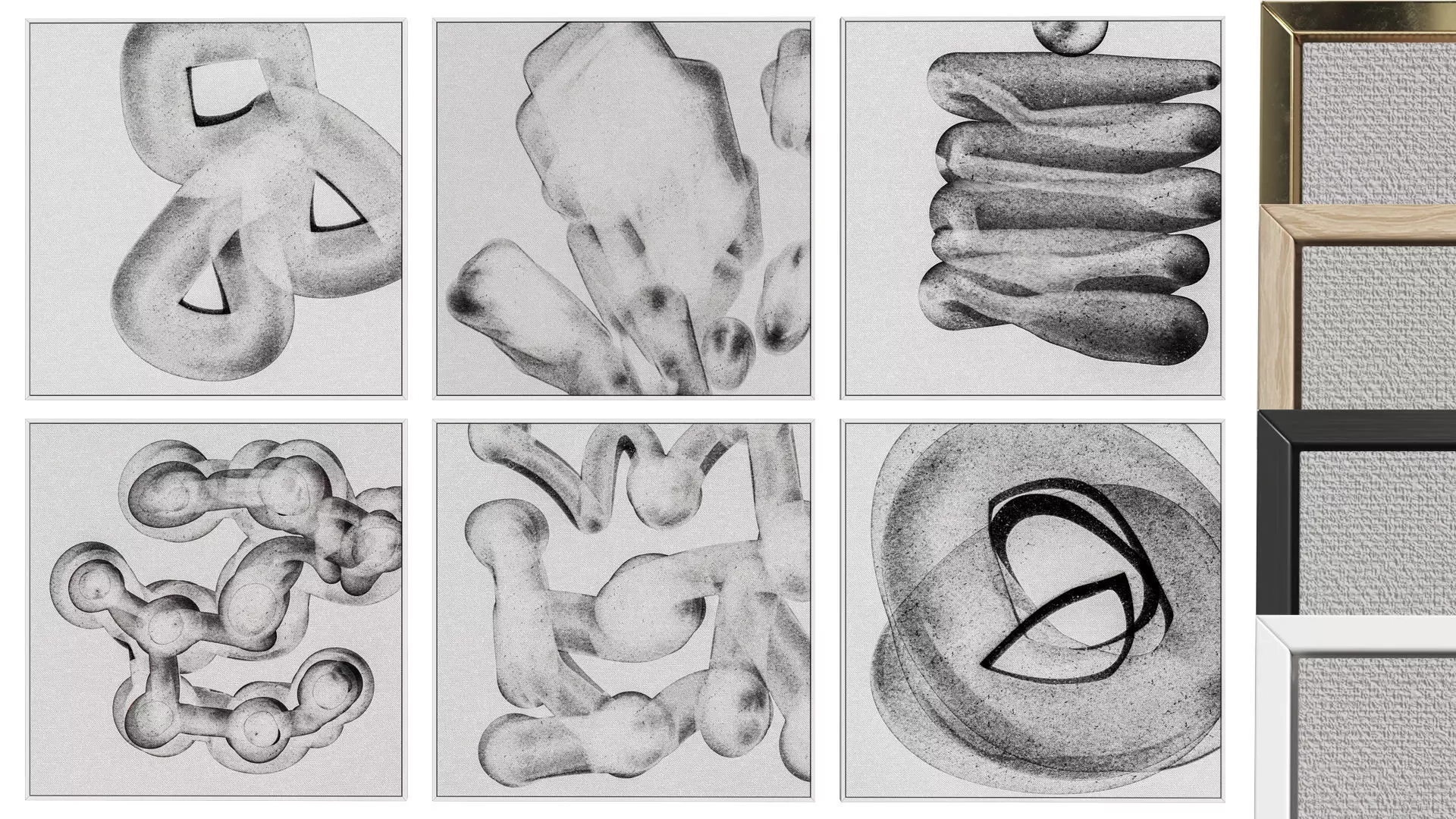 6 Abstract Frames Set 008 3D model_0