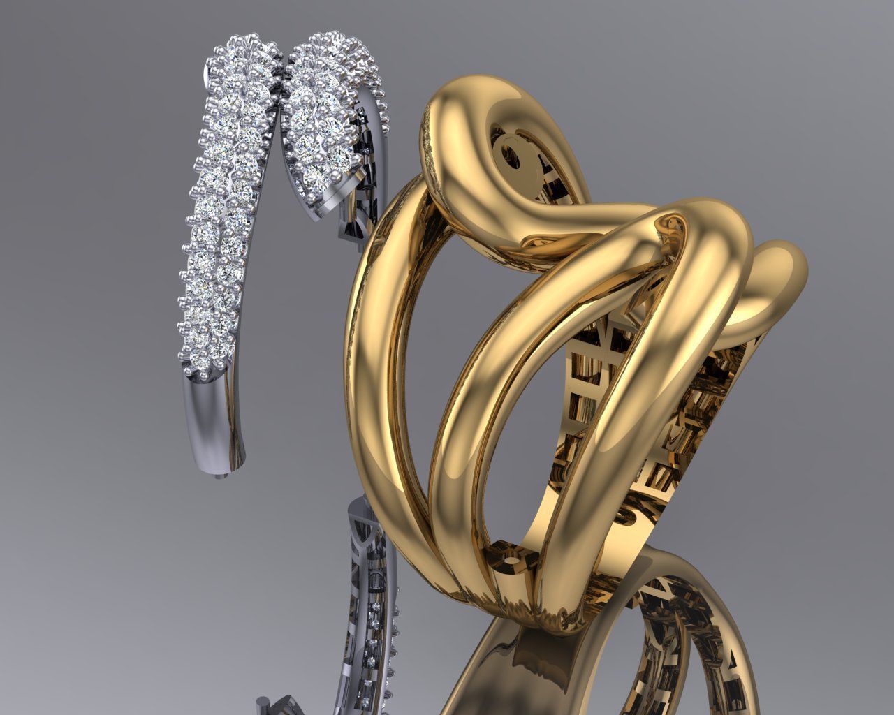 knot ring 3D print model_6