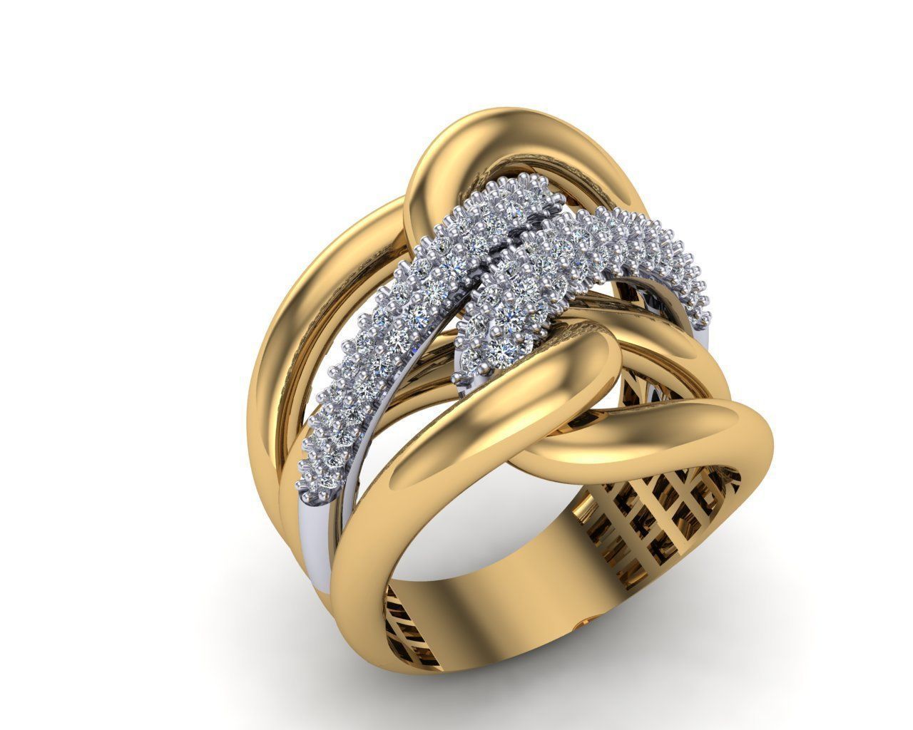 knot ring 3D print model_8