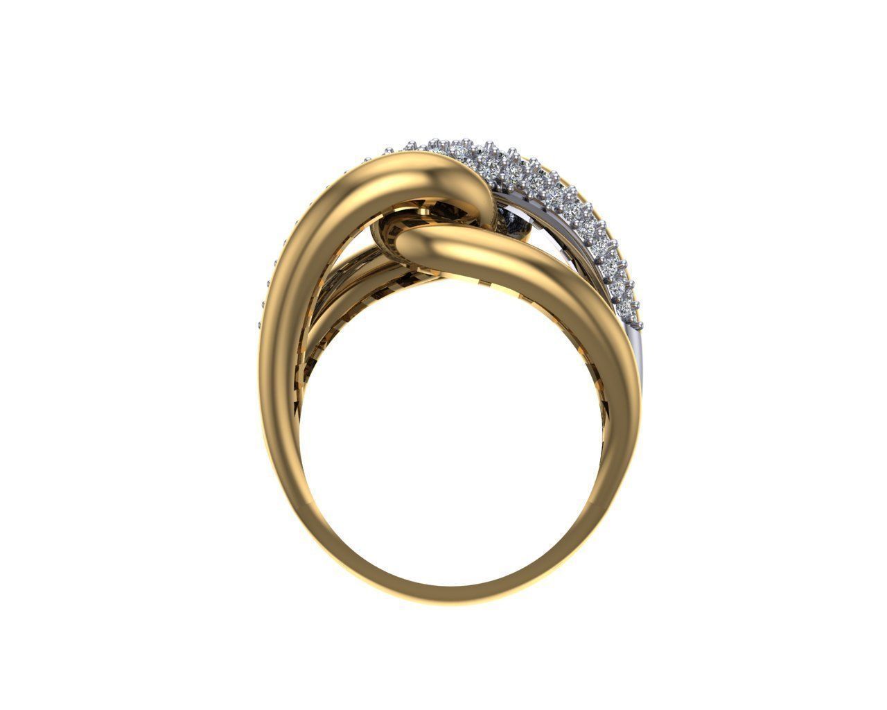 knot ring 3D print model_7