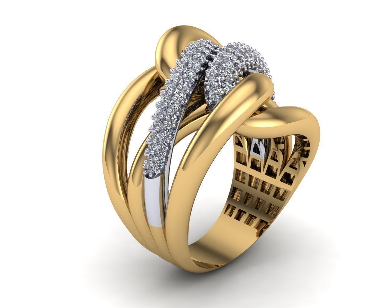 knot ring 3D print model_5