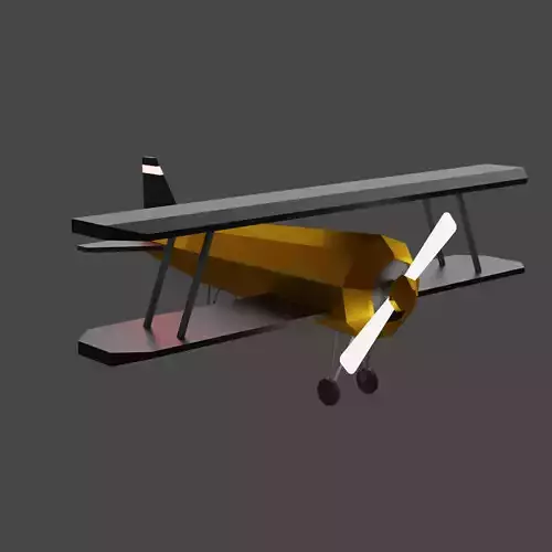 Low poly Aero plane Low-poly 3D model