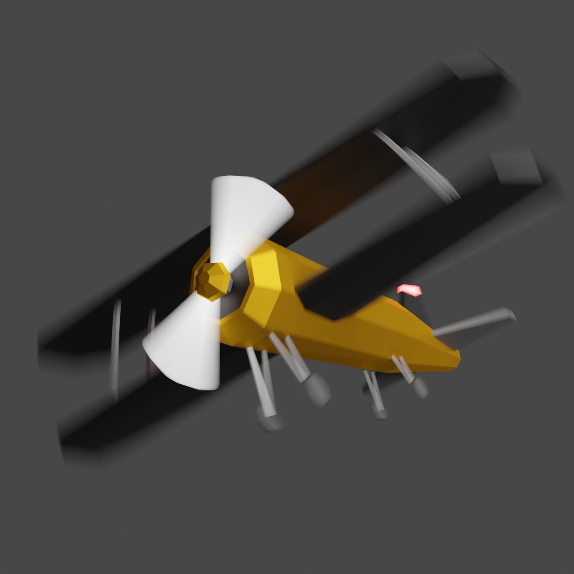 Low poly Aero plane Low-poly 3D model_7