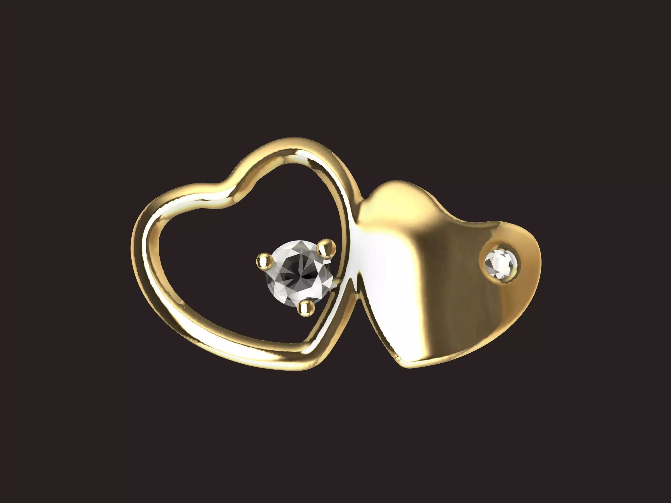 The Sparkling Heart Pendant 3D print model_0