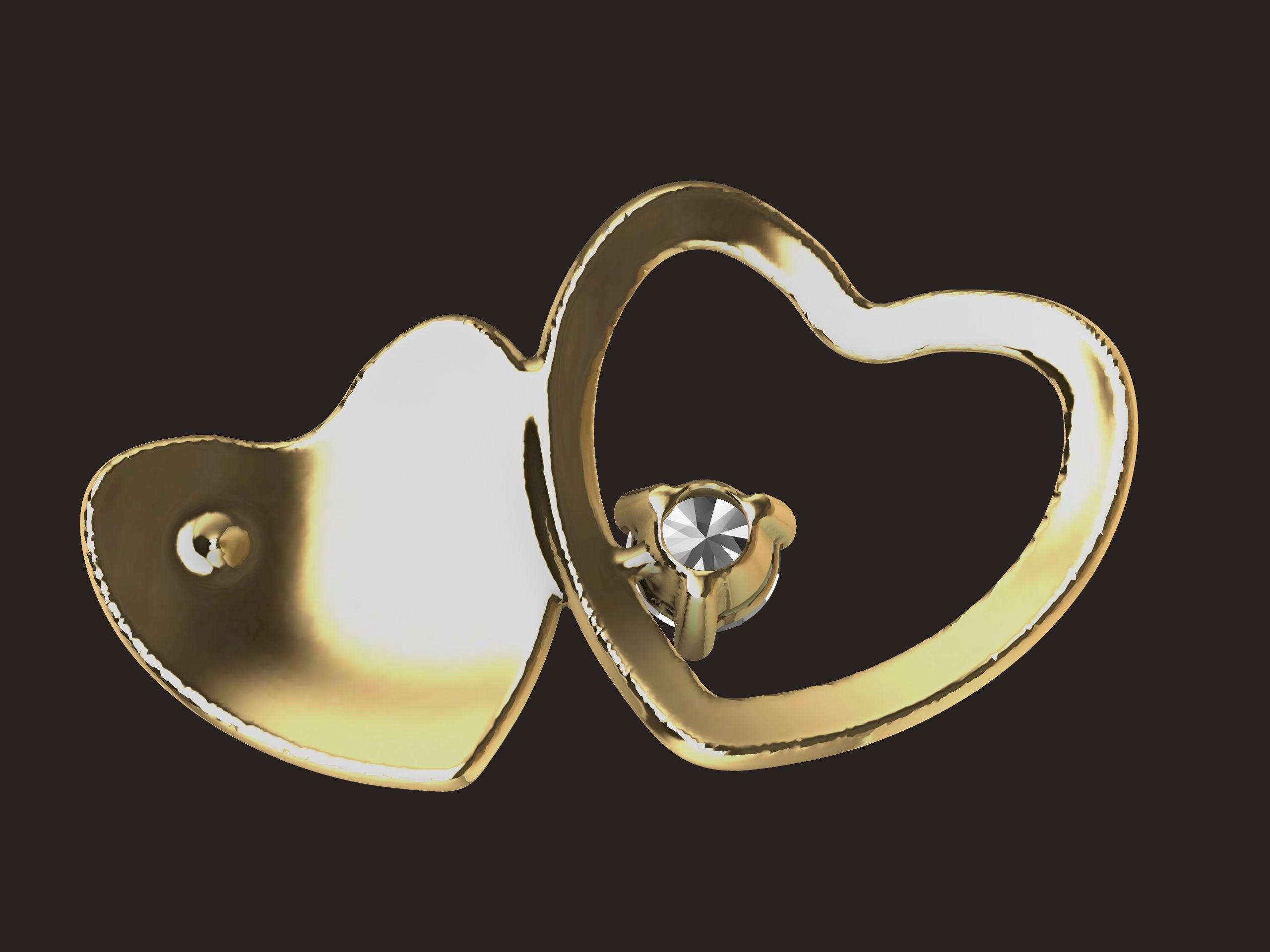 The Sparkling Heart Pendant 3D print model_6