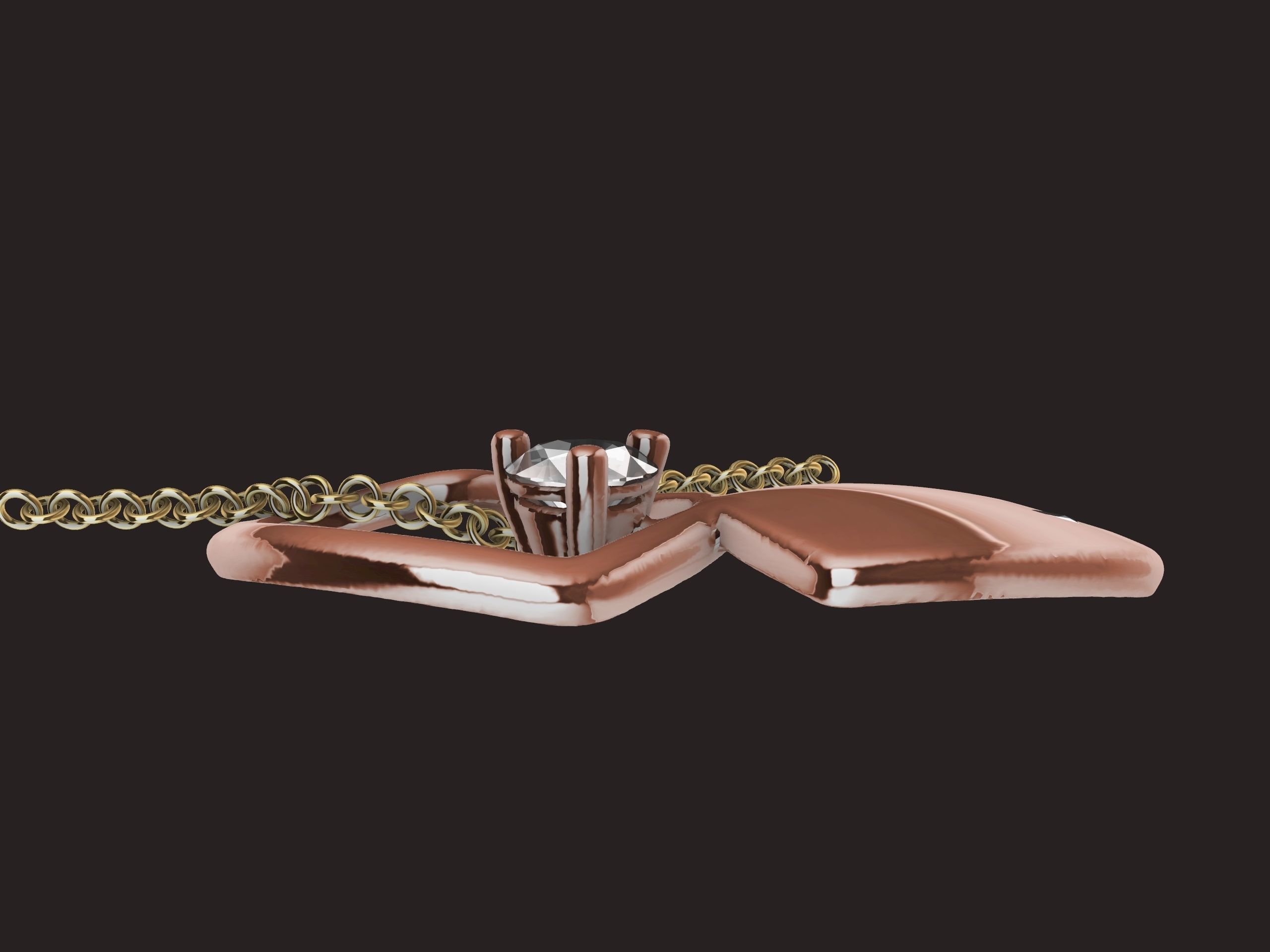 The Sparkling Heart Pendant 3D print model_11