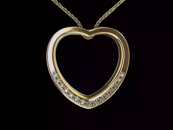 The Laced Amour Pendant 3D print model