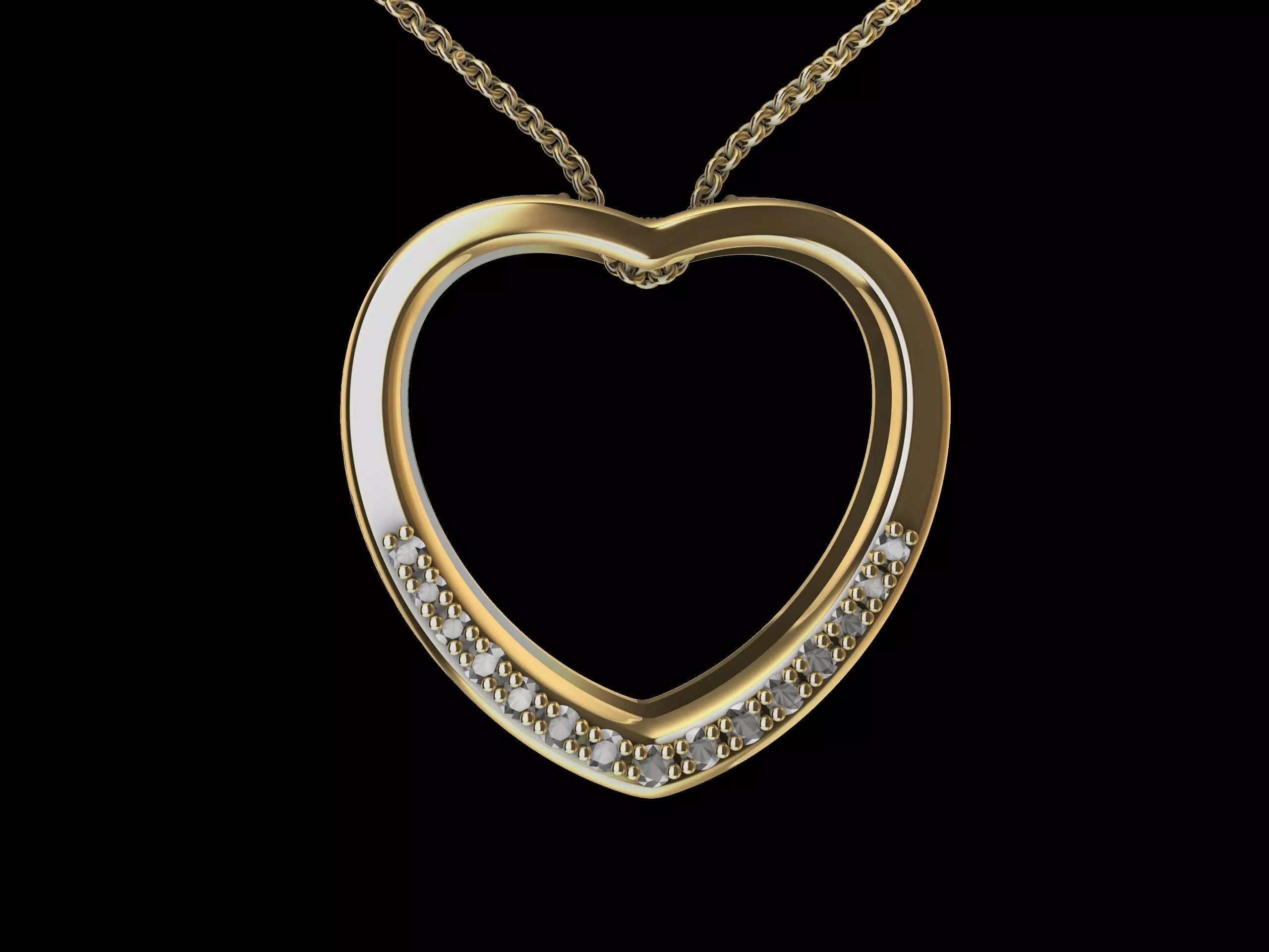 The Laced Amour Pendant 3D print model