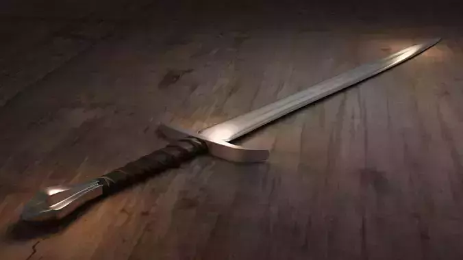 Game ready medieval sword