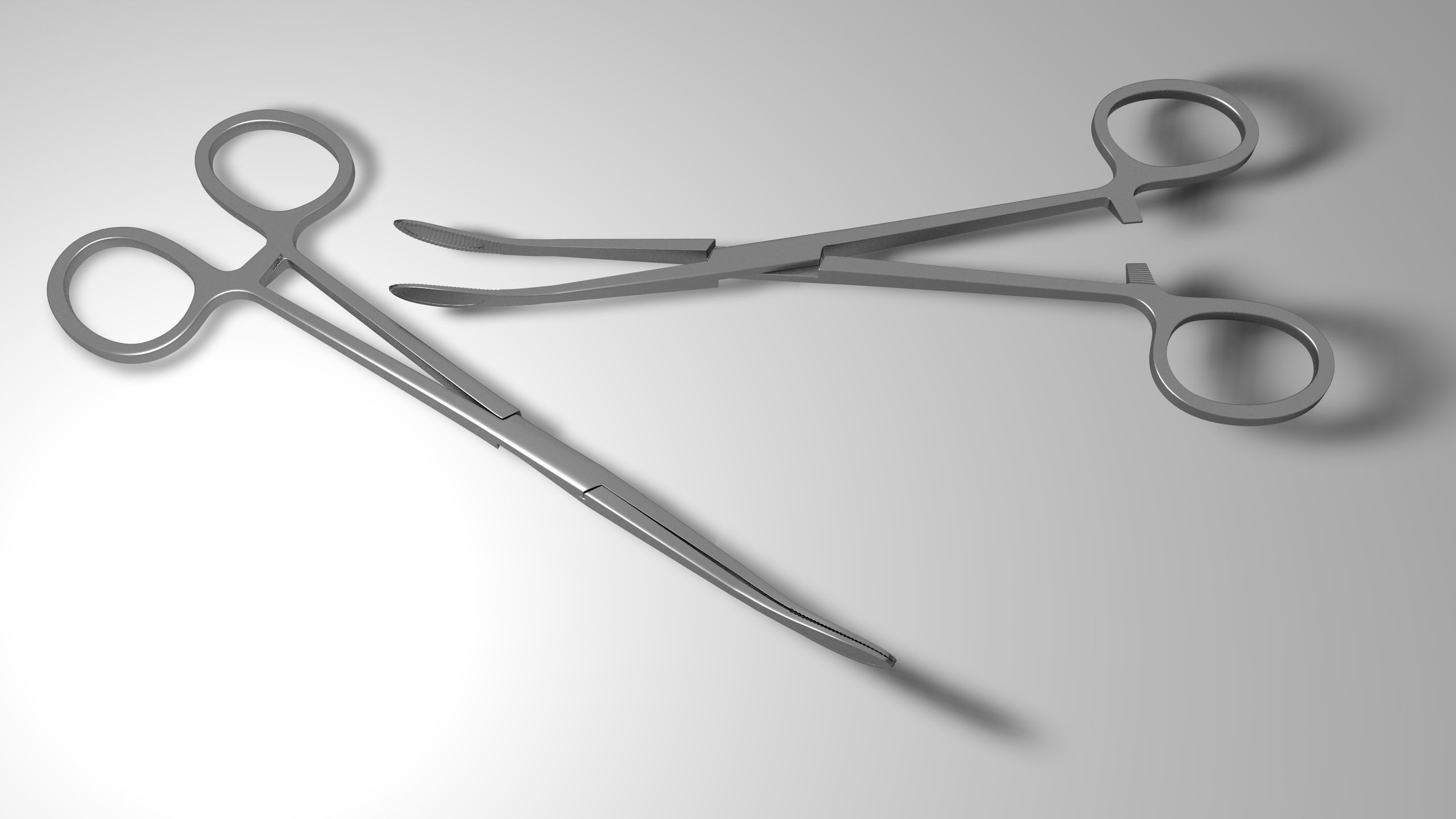 Kocher forceps - surgical instrument 3D model_4