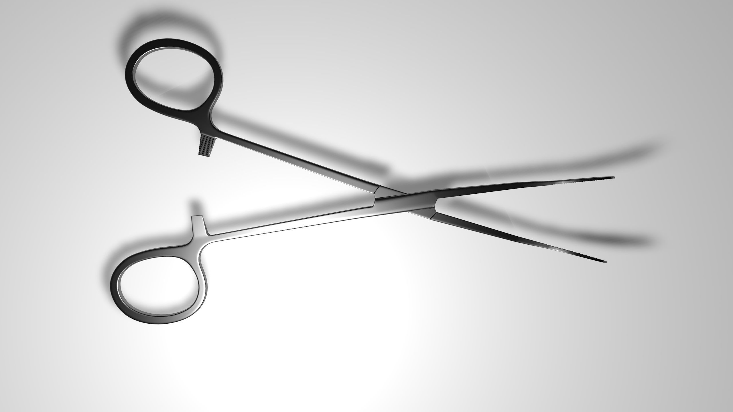 Kocher forceps - surgical instrument 3D model_1