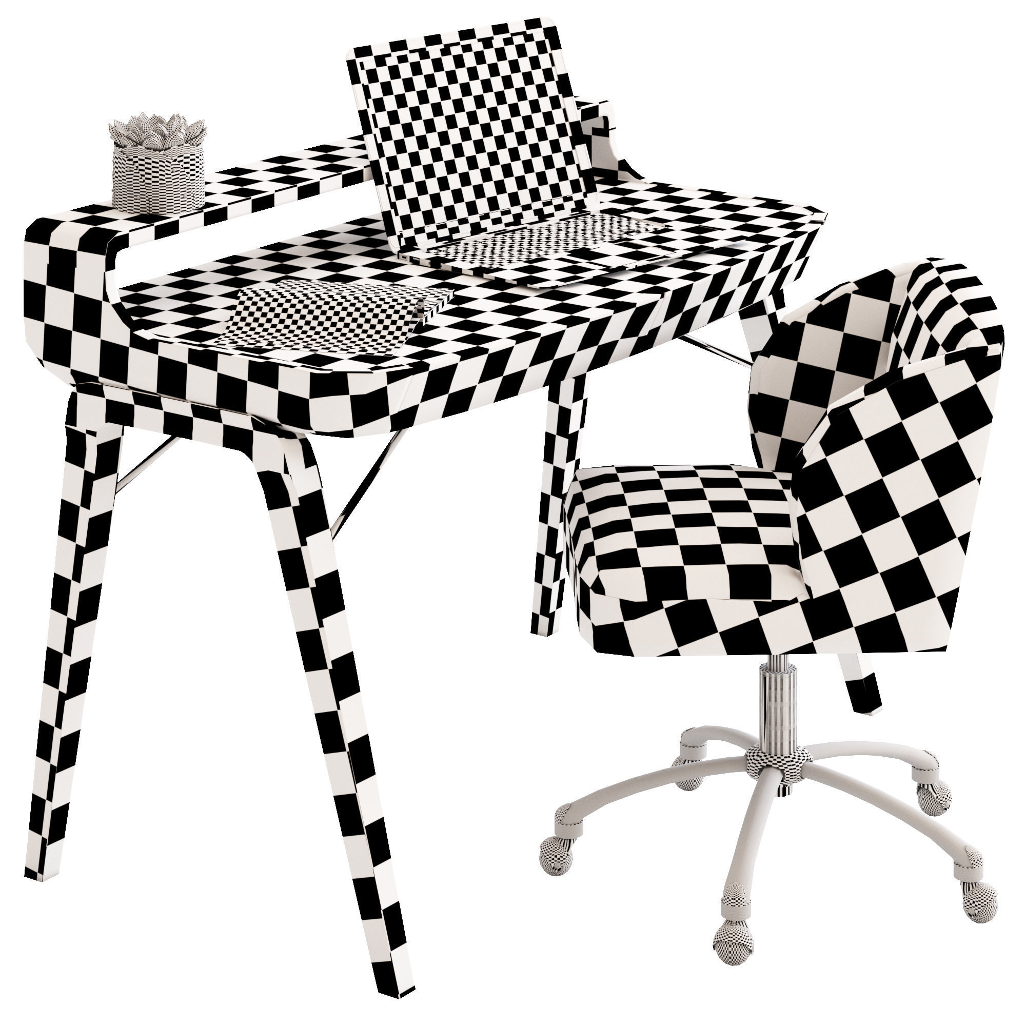 Alvar Desk 3D model_5