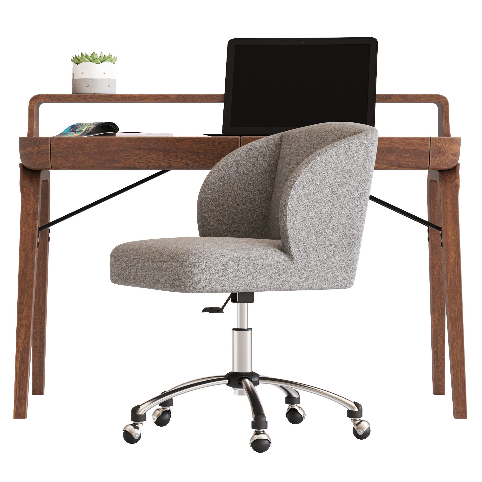 Alvar Desk 3D model_3