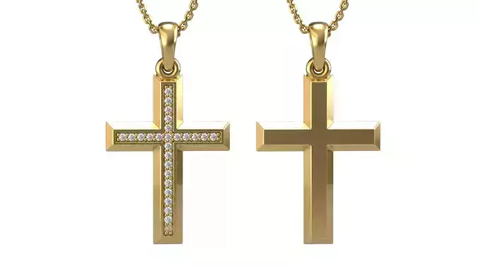 Cross pendant 15 3D print model