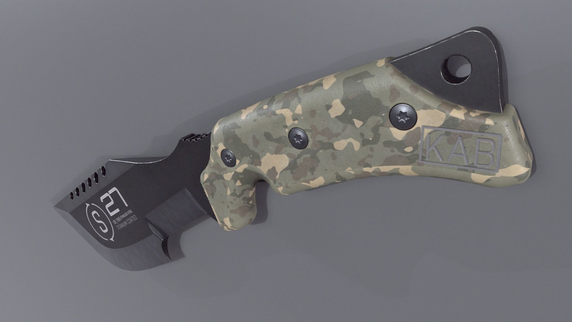 Knife-Combat-lowpoly Low-poly 3D model_3