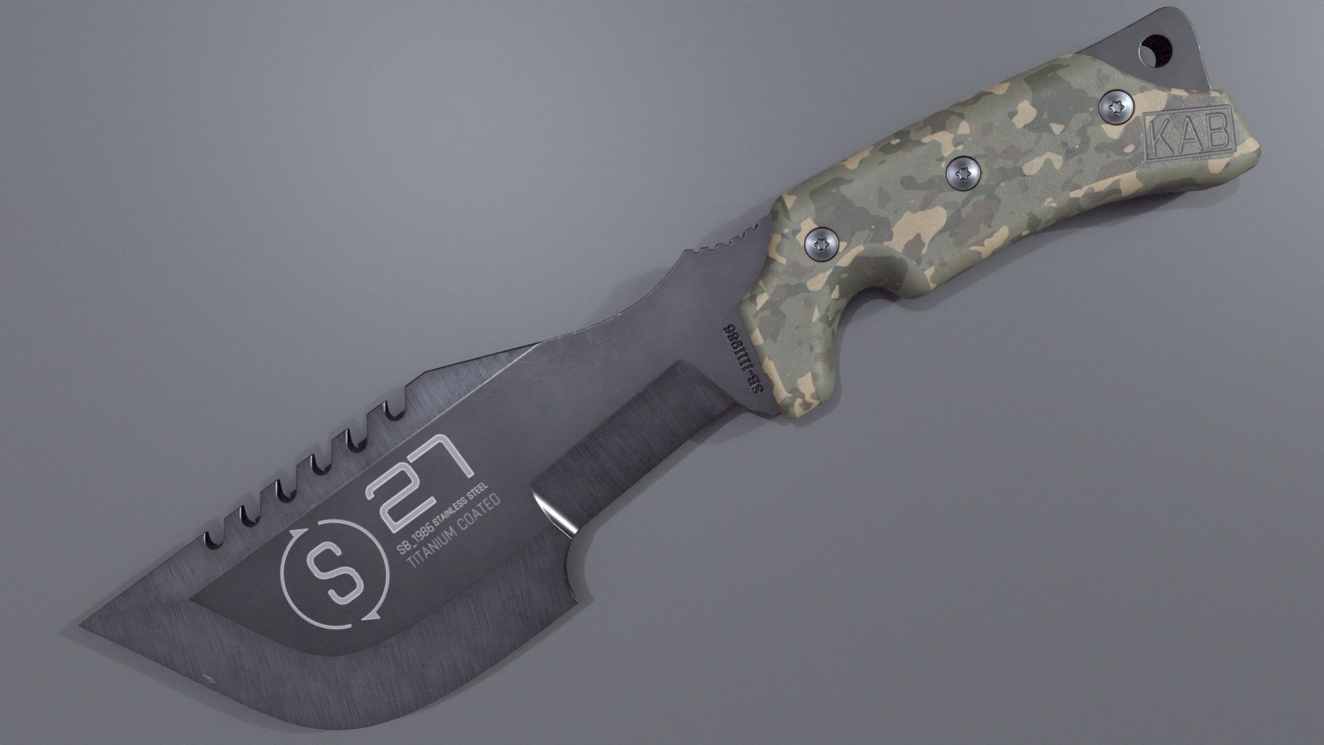 Knife-Combat-lowpoly Low-poly 3D model_6