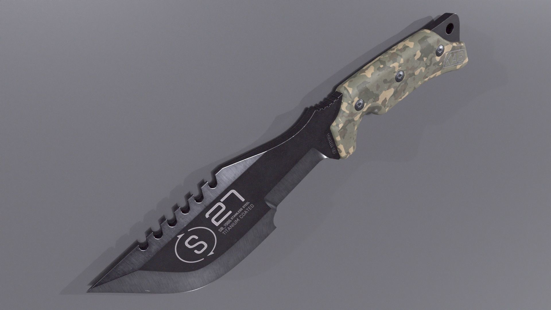 Knife-Combat-lowpoly Low-poly 3D model_2