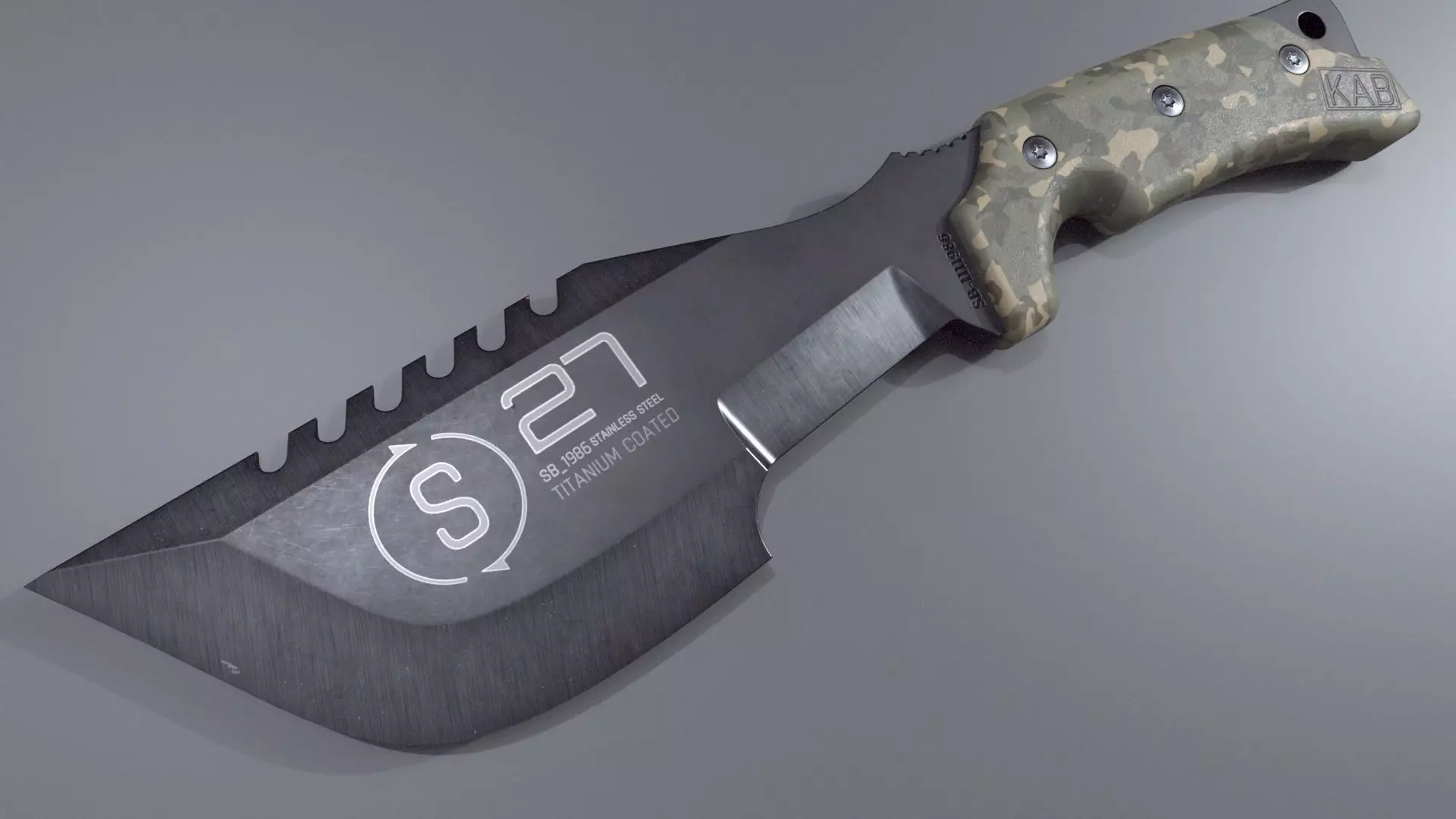Knife-Combat-lowpoly Low-poly 3D model_0