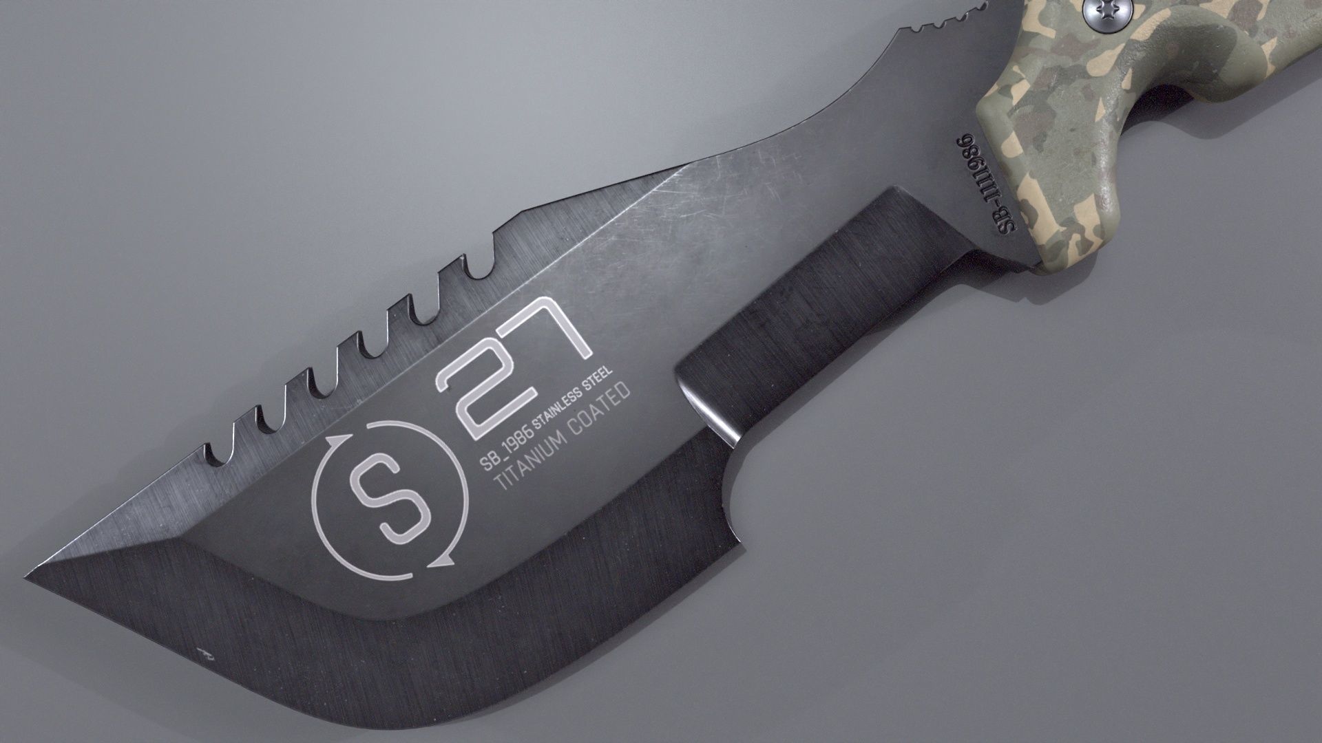 Knife-Combat-lowpoly Low-poly 3D model_1