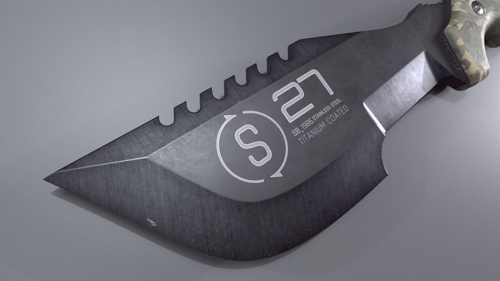 Knife-Combat-lowpoly Low-poly 3D model_7