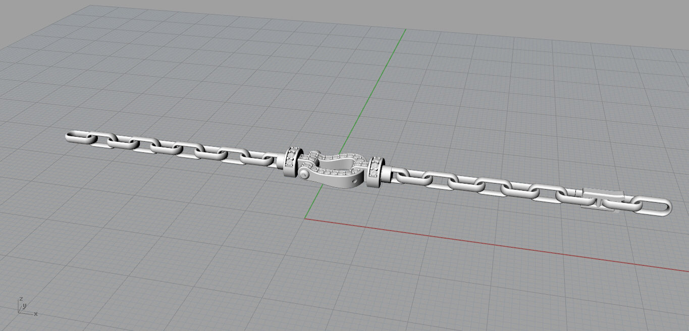 Fred Force Large Bracelet 3D print model_12