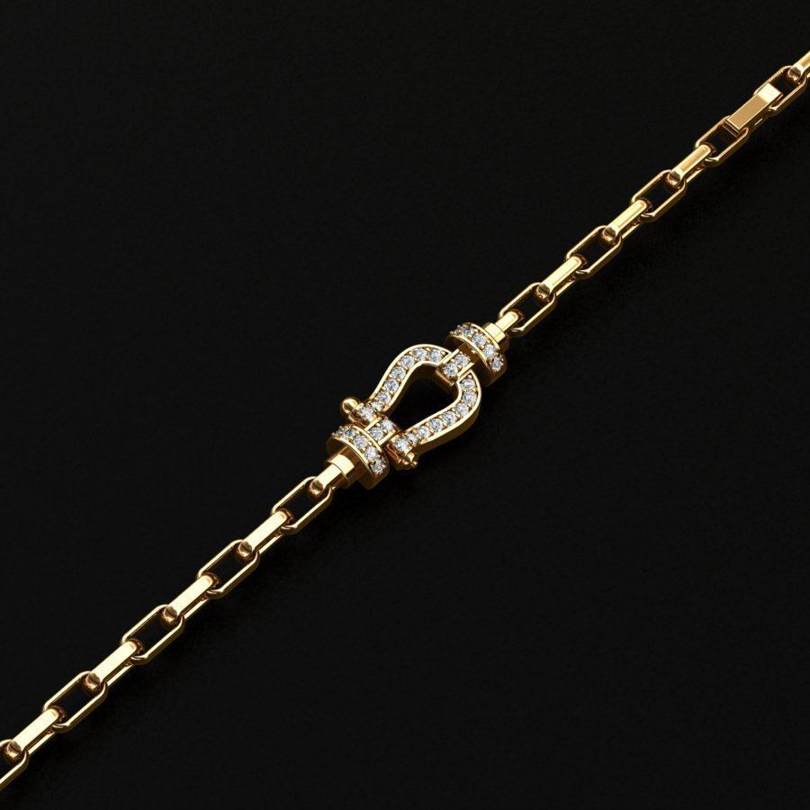 Fred Force Large Bracelet 3D print model_1