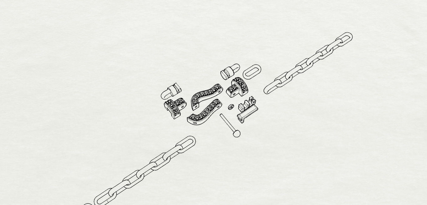 Fred Force Large Bracelet 3D print model_19