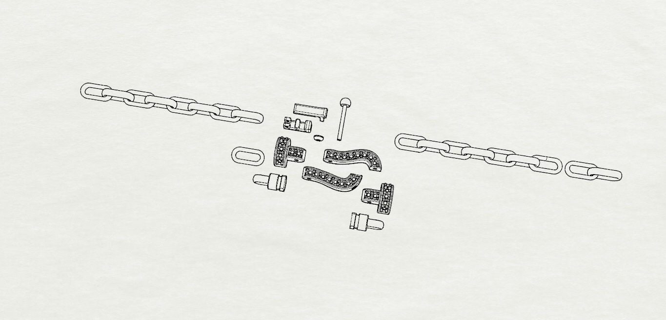 Fred Force Large Bracelet 3D print model_17