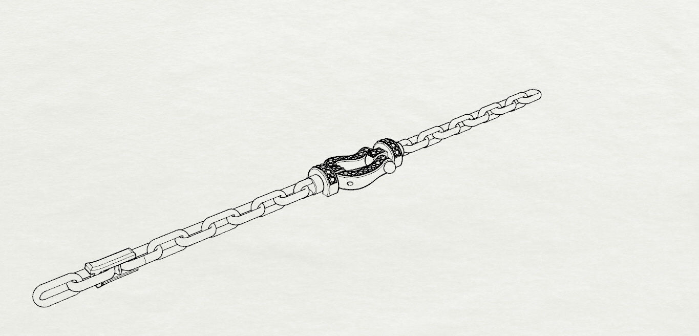 Fred Force Large Bracelet 3D print model_16