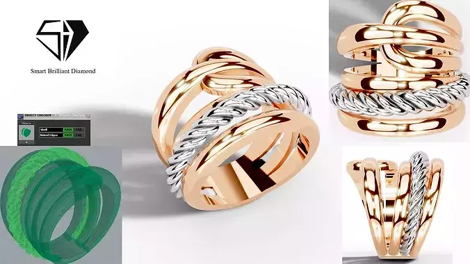 Infinity Twist Gold Ring Infinity Twist Womens Ring gr0001