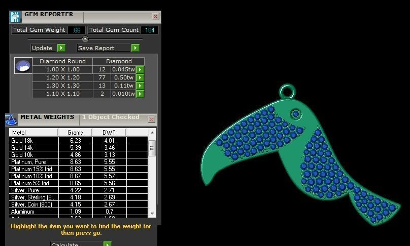 toucan bird pendant  3D print model_6