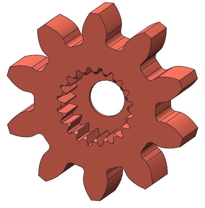 involute gear 1-6 3D print model_1