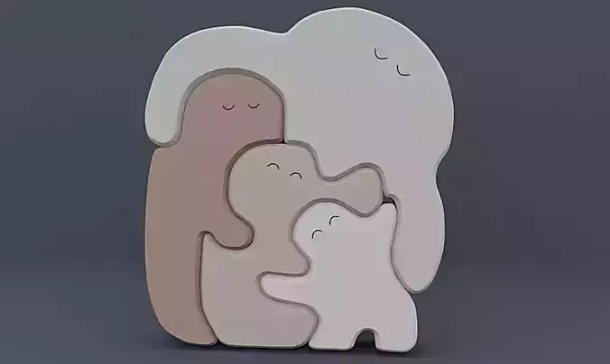 UNIQUE 3D FAMILY PUZZLE