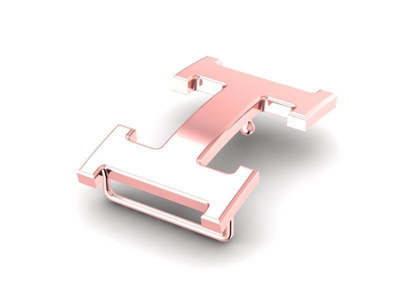 15 H belt buckle  3D print model_4