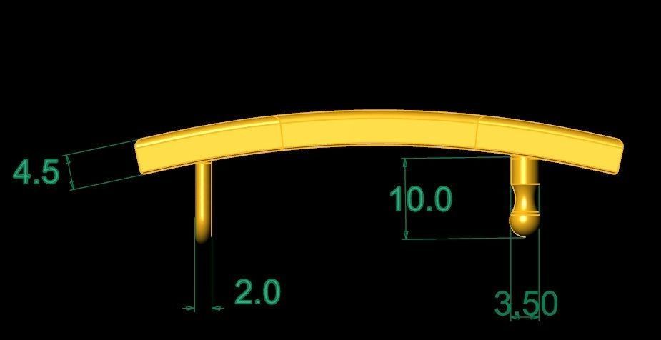 15 H belt buckle  3D print model_6