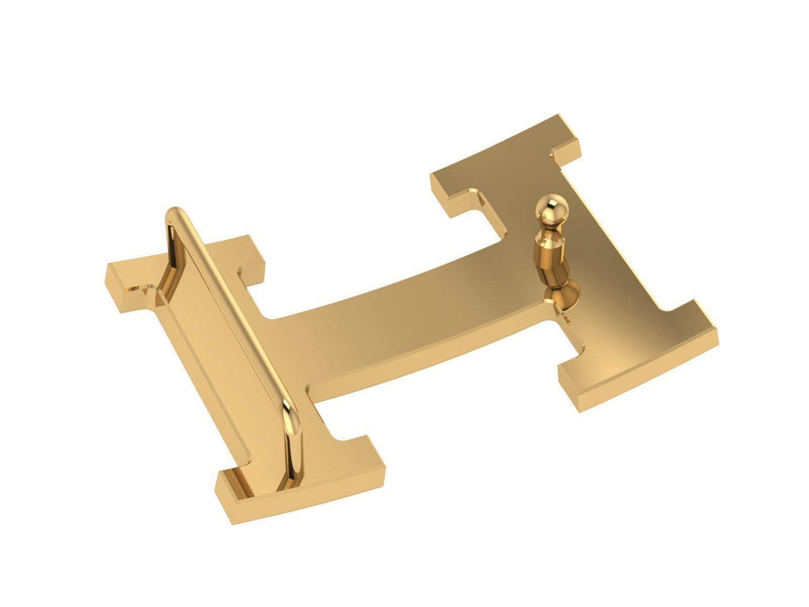 15 H belt buckle  3D print model_1